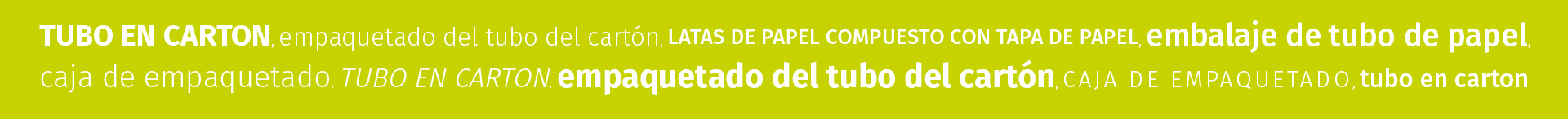 Términos de embalaje sostenible – Resumen de diferentes tipos de tubos de cartón Gráfico de texto con términos como tubo de cartón, envase de papel, caja redonda, tubo compuesto y más sobre un fondo verde