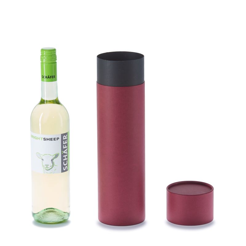 25 Tubes en carton bordeaux| 315 x 87 mm